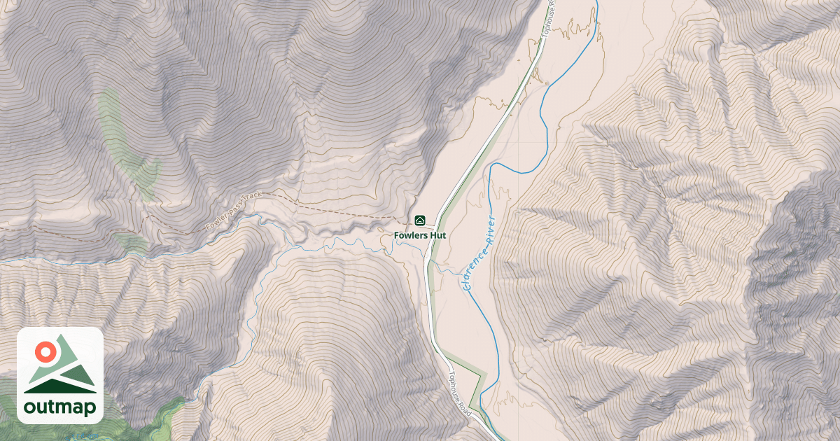 Map of Fowlers Hut
