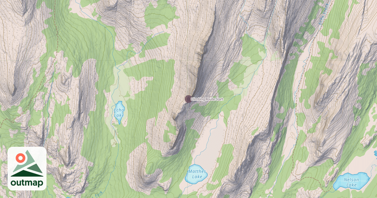 Map of Climbing Route Start