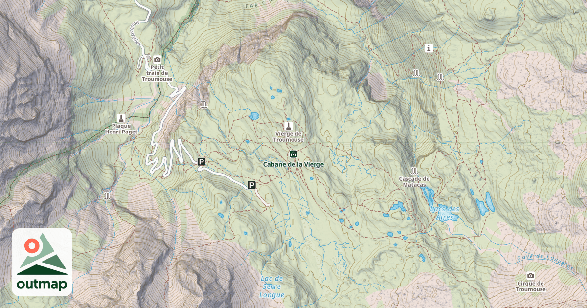 Map of Cabane de la Vierge