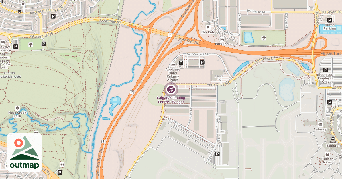 Map of Calgary Climbing Centre - Hanger