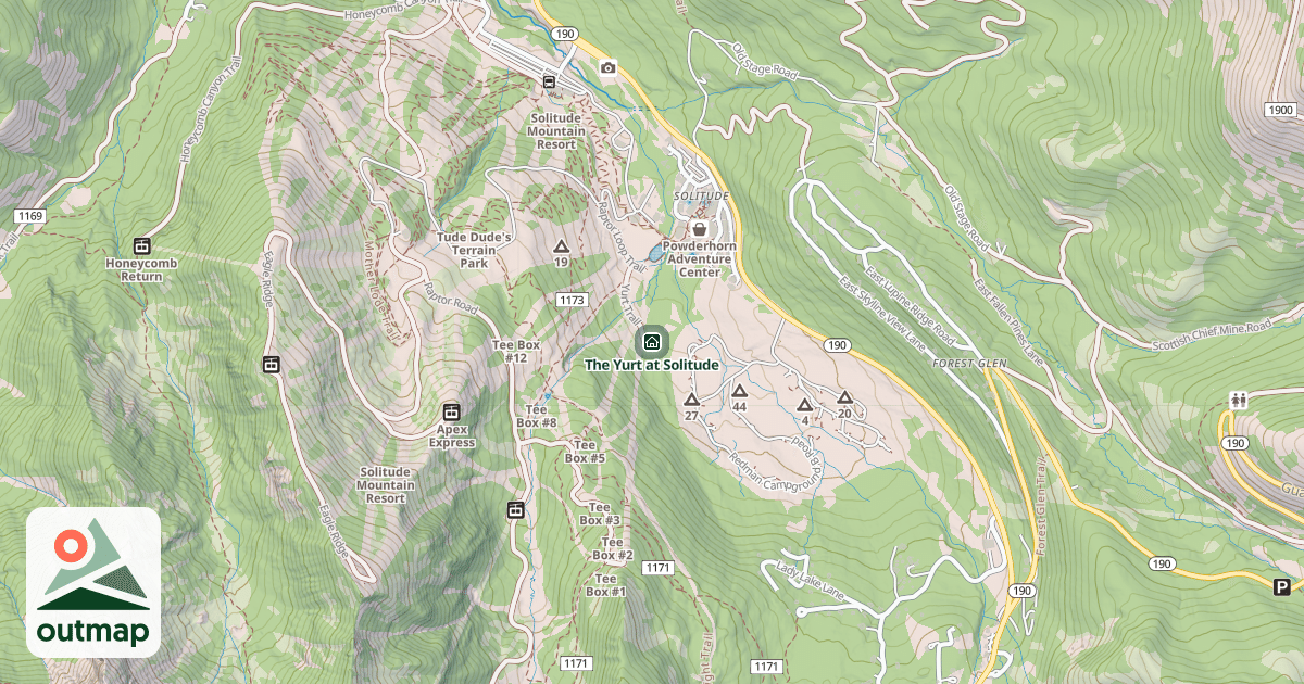 Map of The Yurt at Solitude