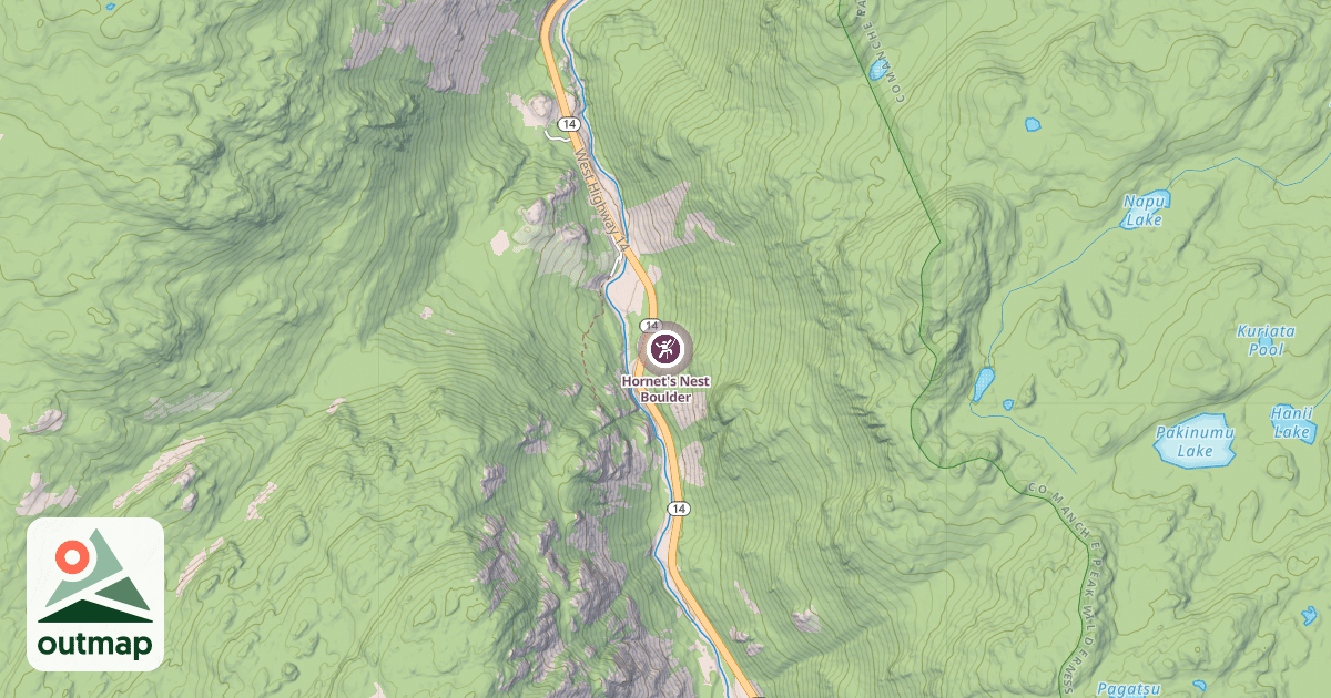 Map of Hornet's Nest Boulder