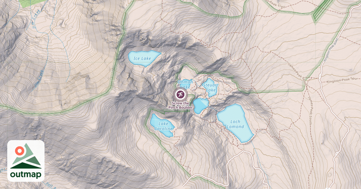 Map of Screw the Pinch Boulder