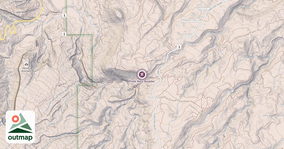 Map of Pride Rock Boulder