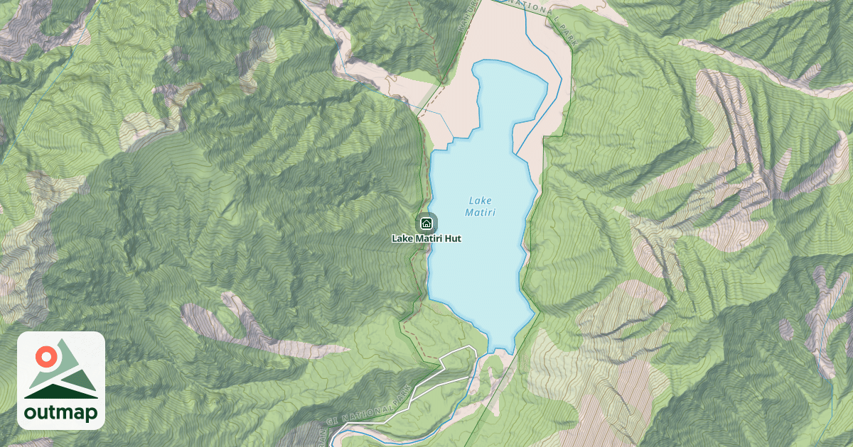 Map of Lake Matiri Hut