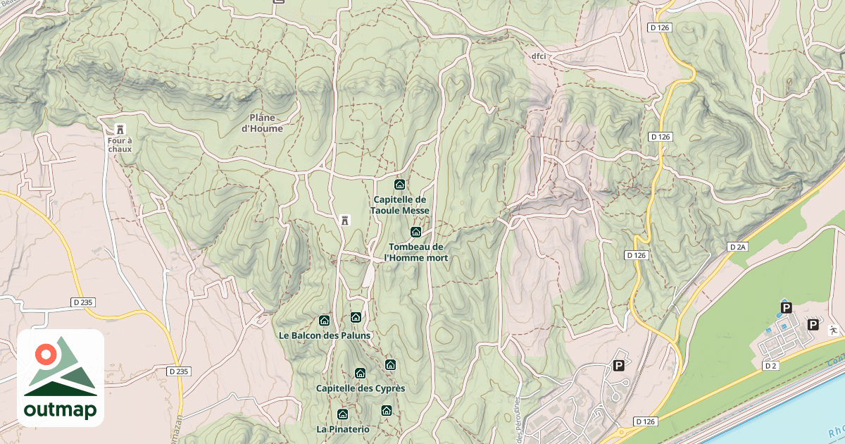 Map of Capitelle de l'Homme mort