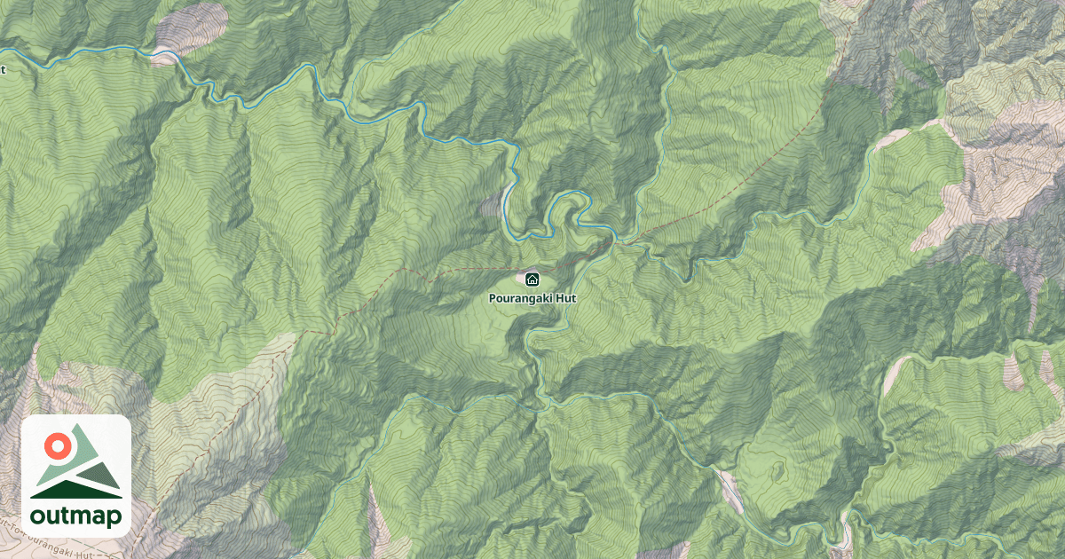 Map of Pourangaki Hut