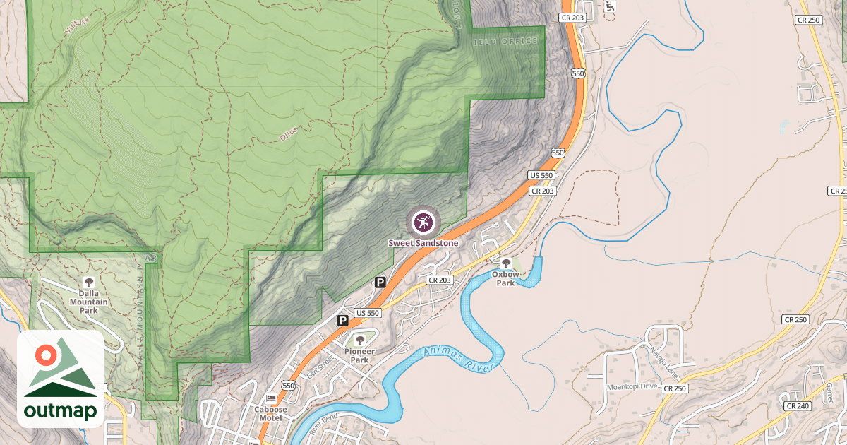 Map of Sweet Sandstone