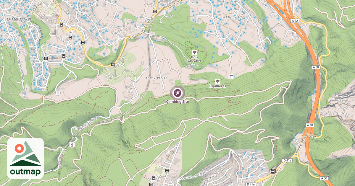 Map of Climbing Site