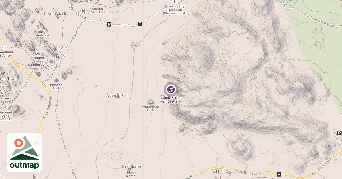 Map of Comic Strip - SW Face, The
