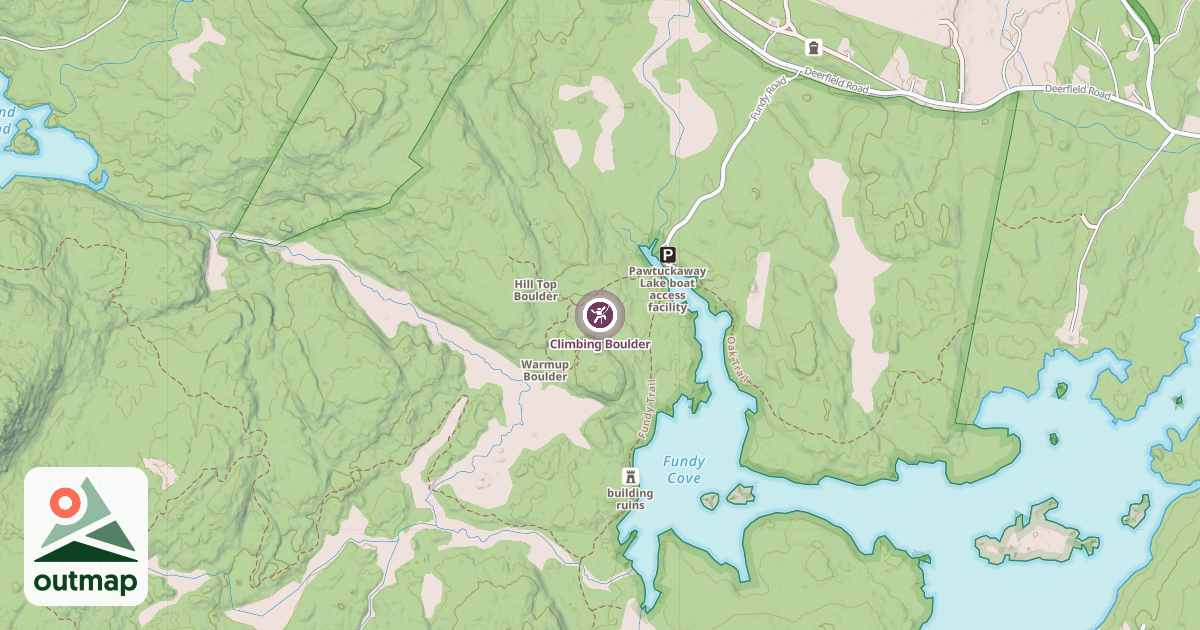 Map of Climbing Boulder