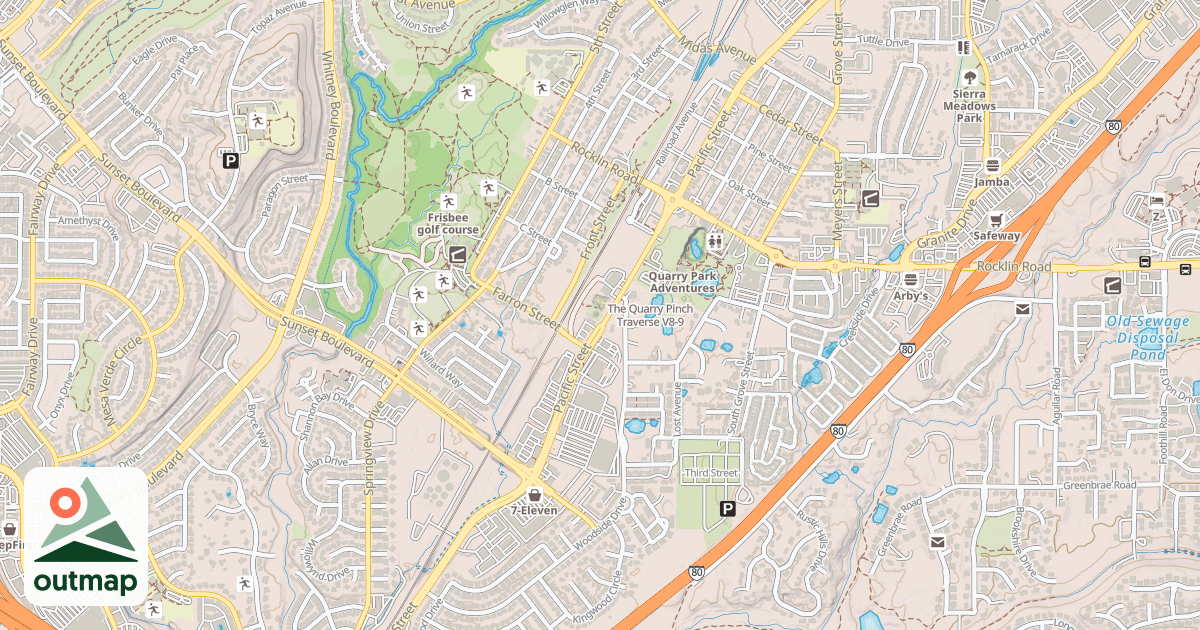 Map of The Quarry Pinch Traverse