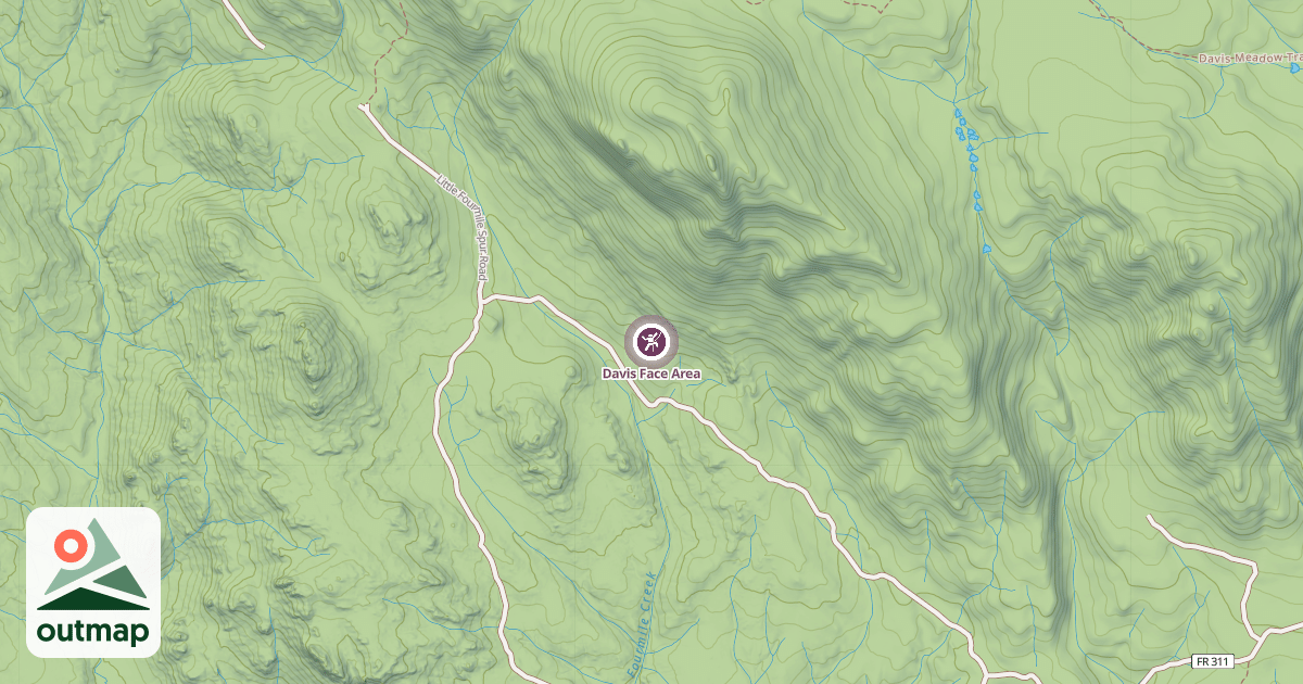 Map of Davis Face Area