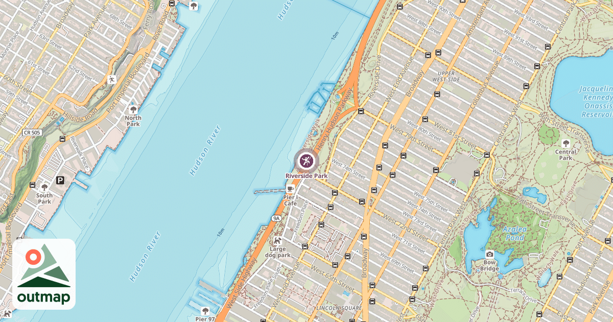 Map of Riverside Park
