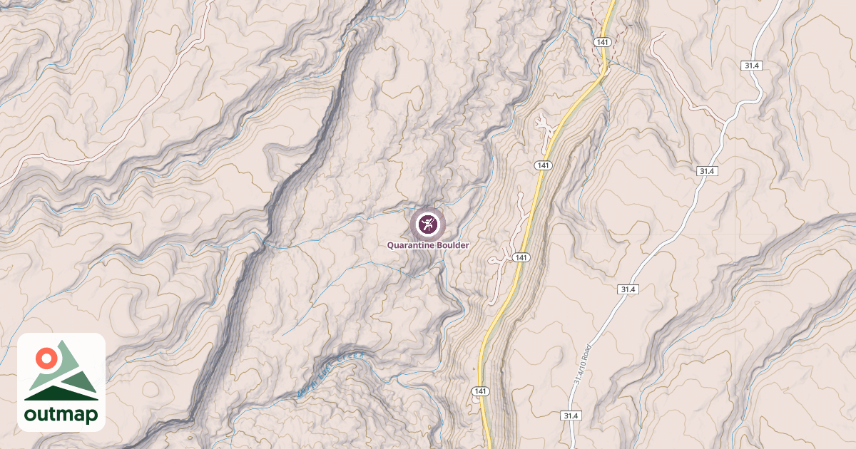 Map of Quarantine Boulder