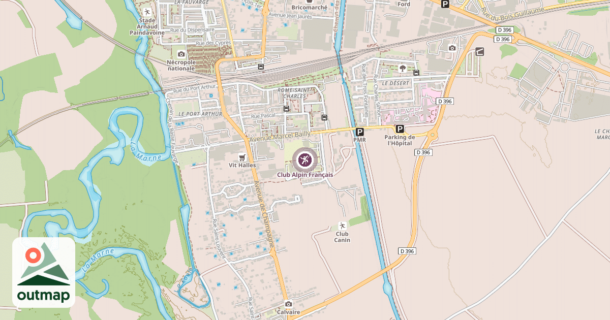 Map of Club Alpin Français