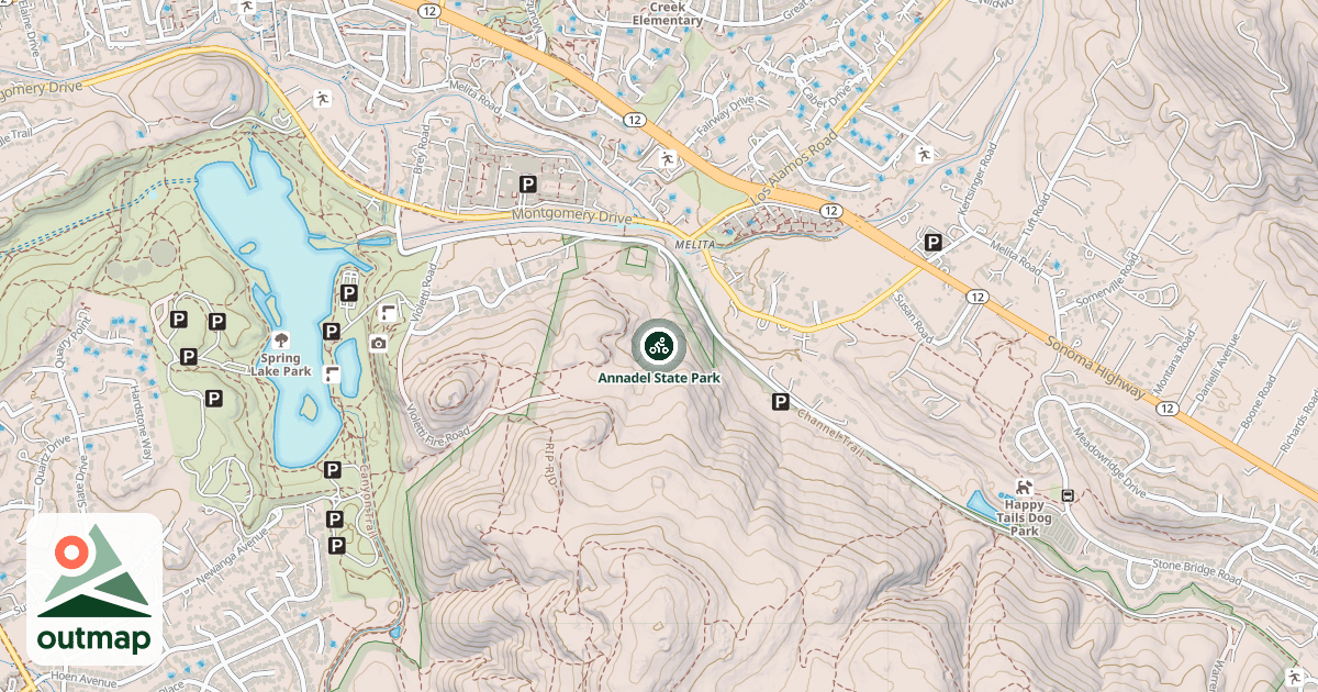 Map of Annadel State Park