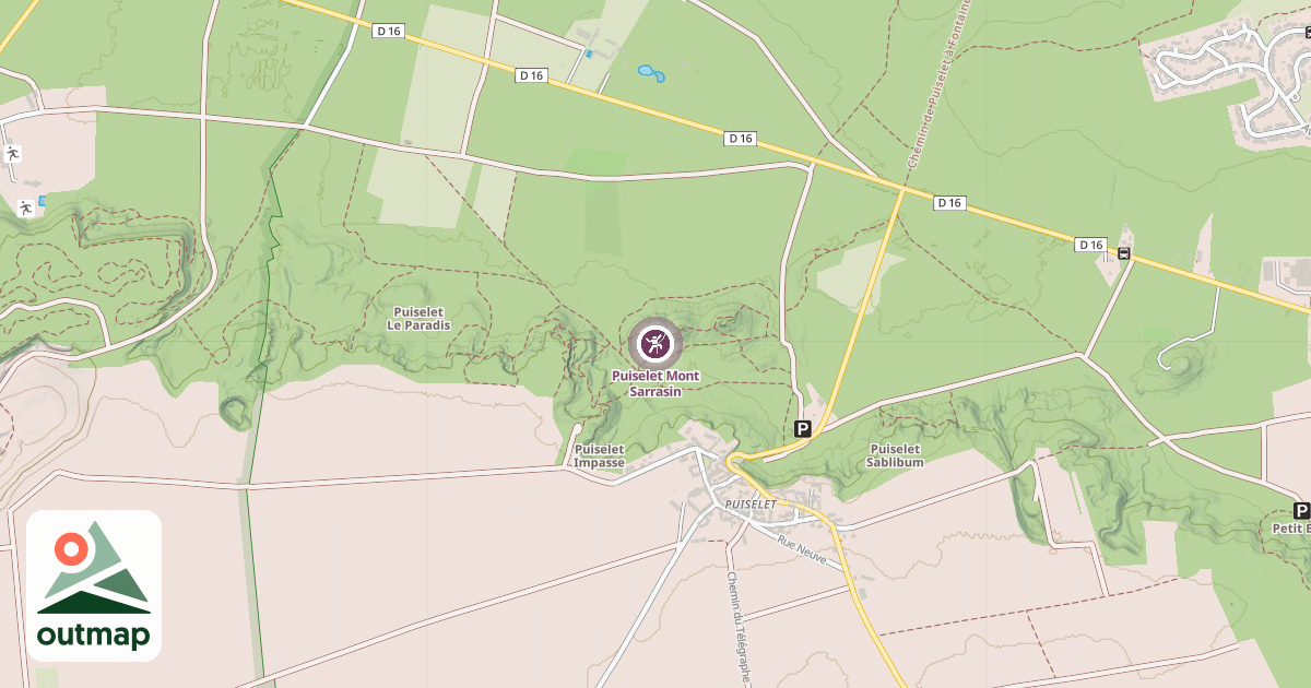 Map of Puiselet Mont Sarrasin