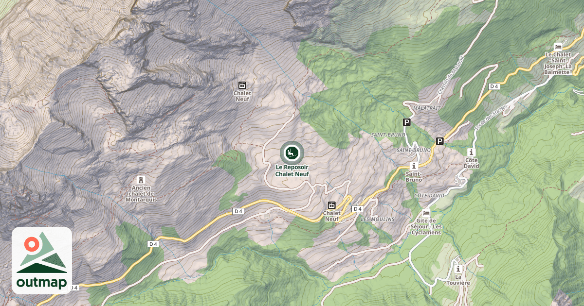 Map of Le Reposoir Chalet Neuf