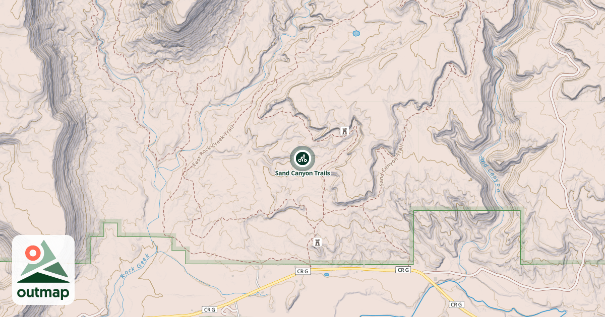 Map of Sand Canyon Trails