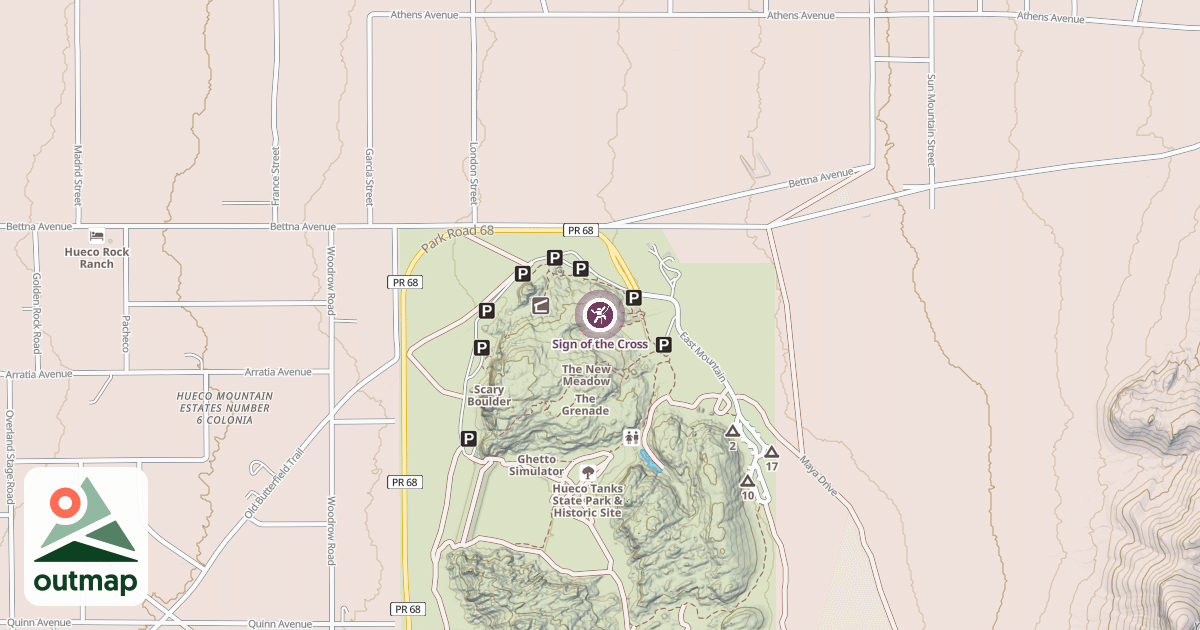 Map of Sign of the Cross