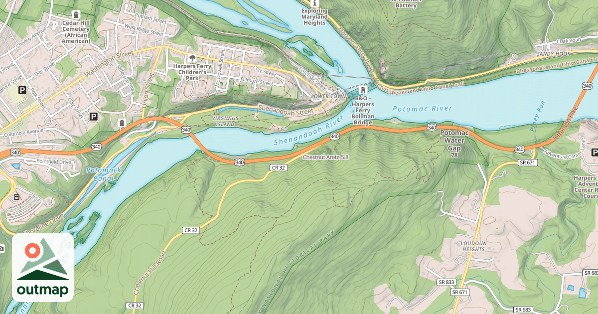 Map of Chestnut Arete