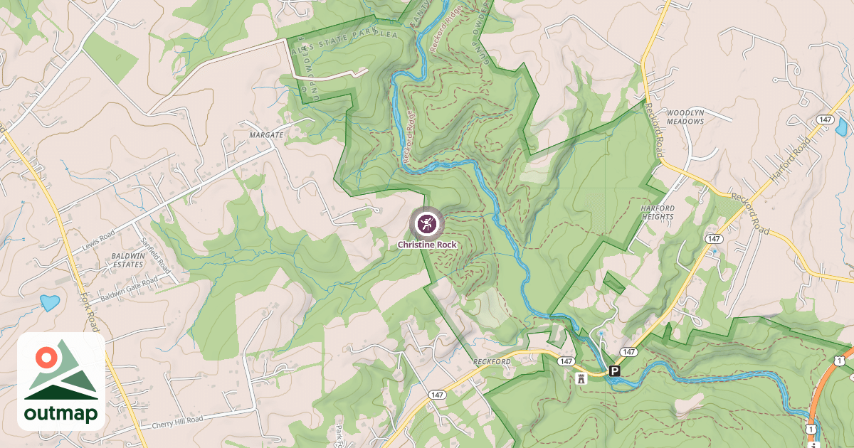 Map of Christine Rock