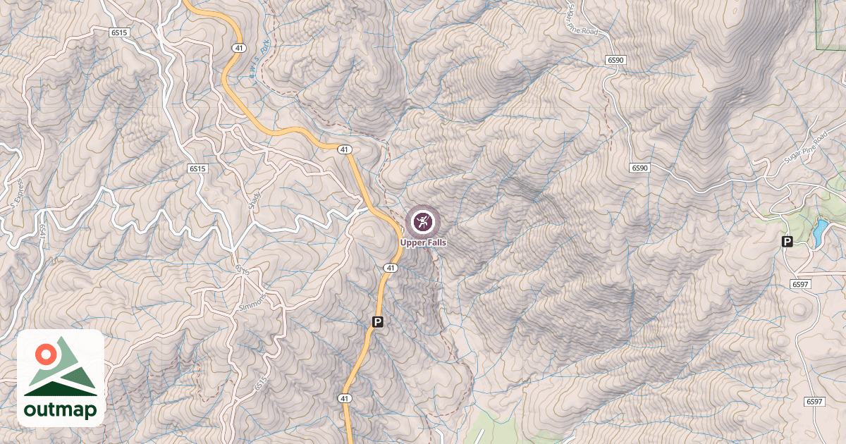 Map of Upper Falls