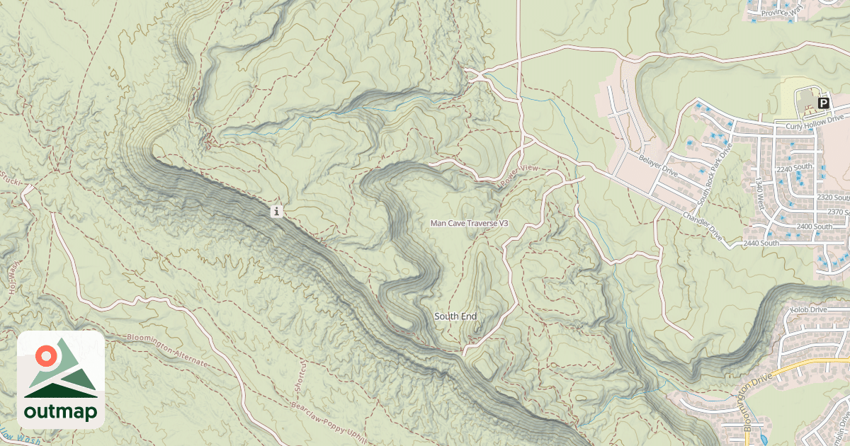 Map of Man Cave Traverse
