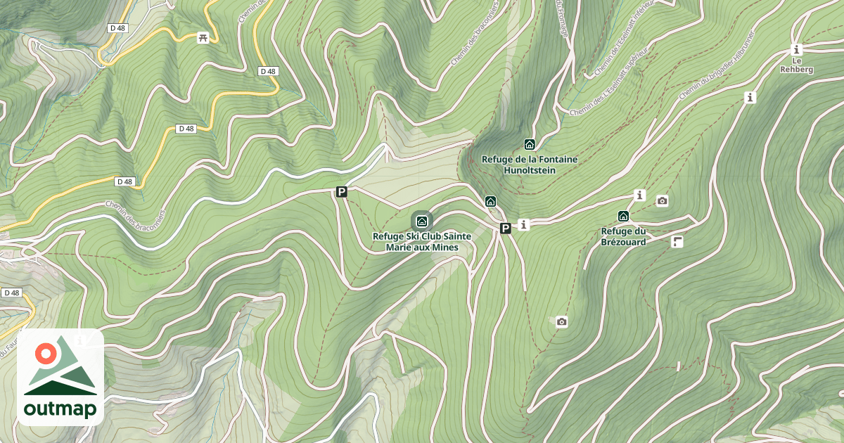 Map of Refuge Ski Club Sainte Marie aux Mines