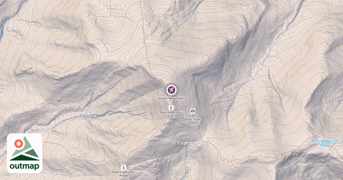 Map of Giant Mountain