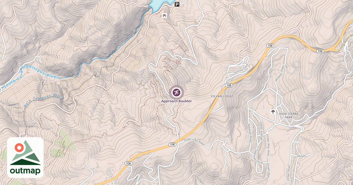 Map of Approach Boulder