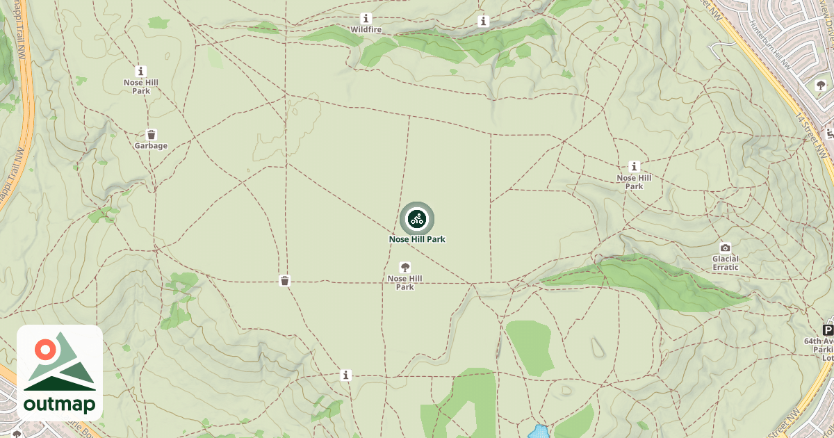 Map of Nose Hill Park