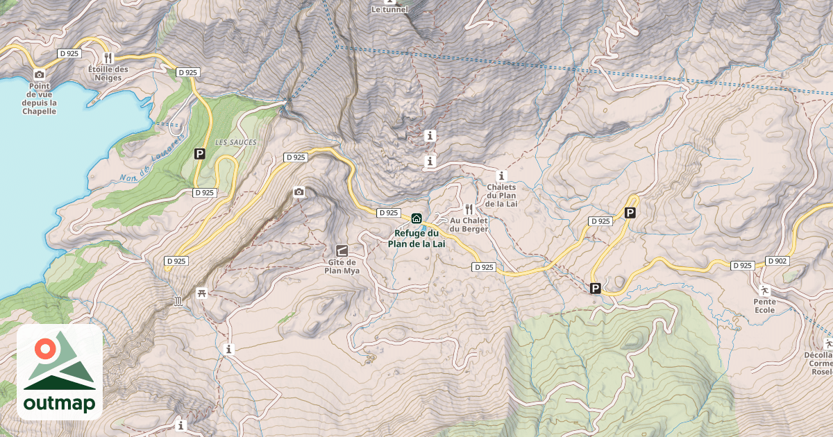 Map of Refuge du Plan de la Lai