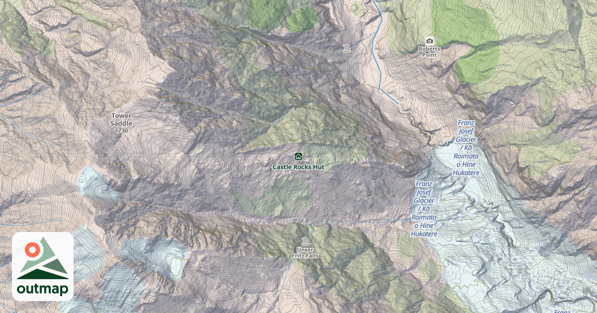 Map of Castle Rocks Hut