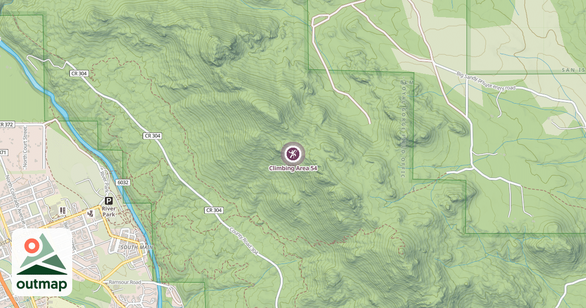 Map of Climbing Area 54
