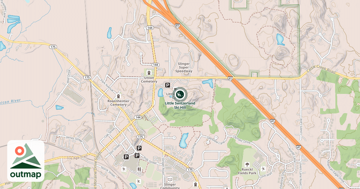 Map of Little Switzerland Ski Hill