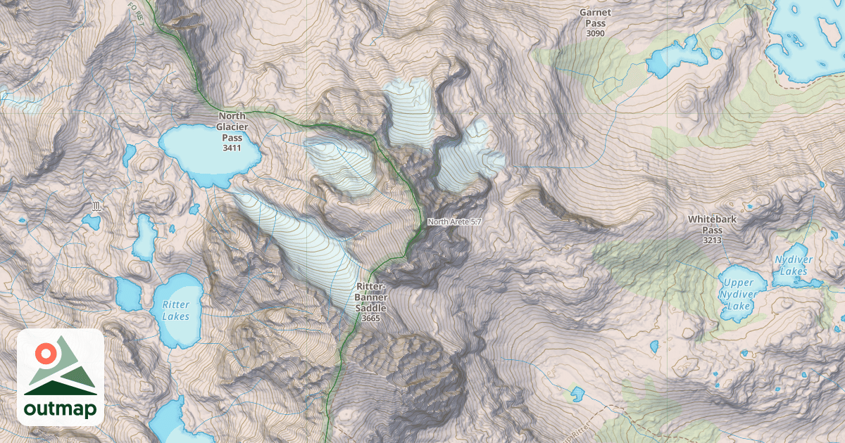 Map of North Arete