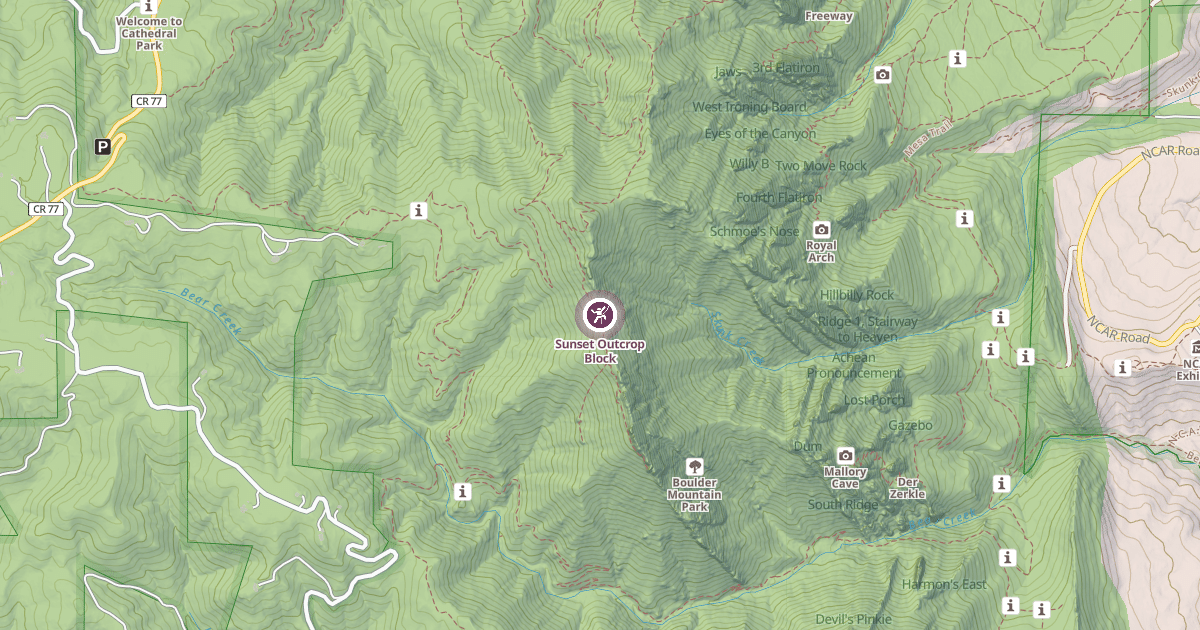 Map preview of Sunset Outcrop Block