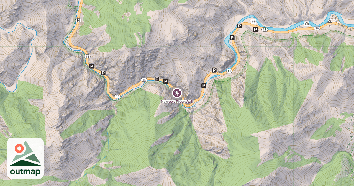 Map of Narrows River Wall