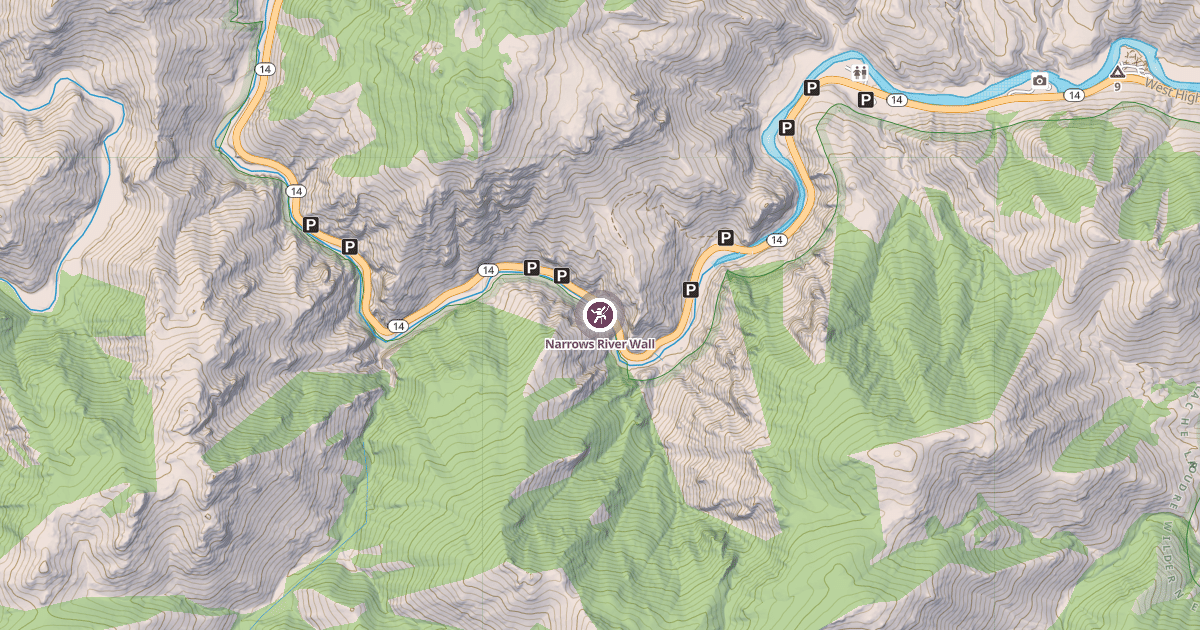 Map preview of Narrows River Wall
