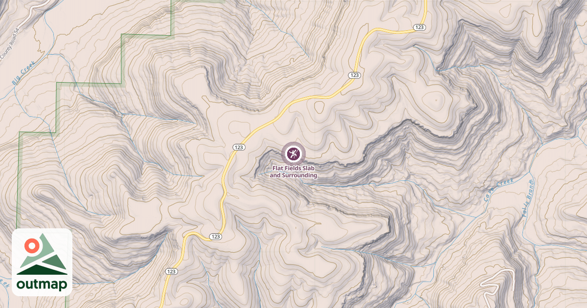 Map of Flat Fields Slab and Surrounding