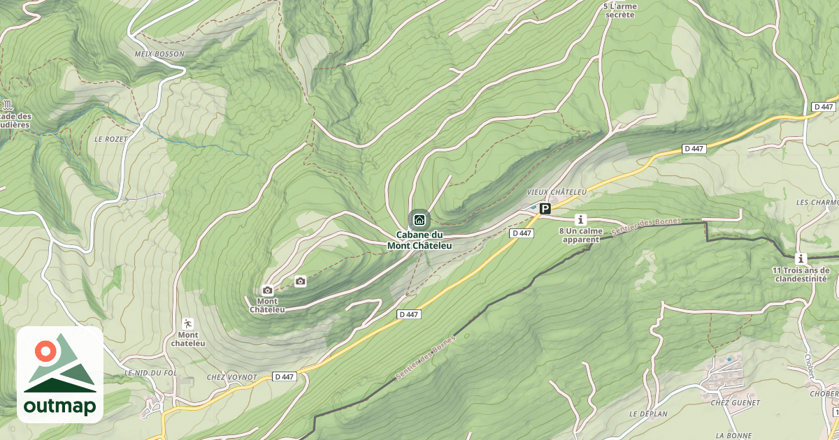Map of Cabane du Mont Châteleu