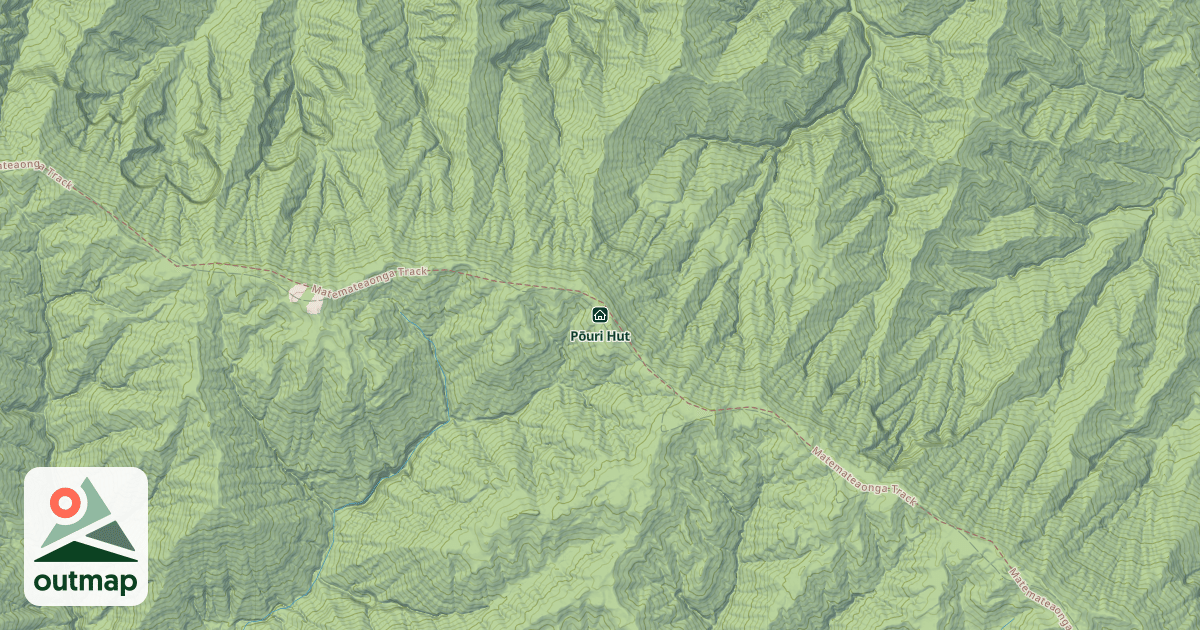 Map of Pōuri Hut