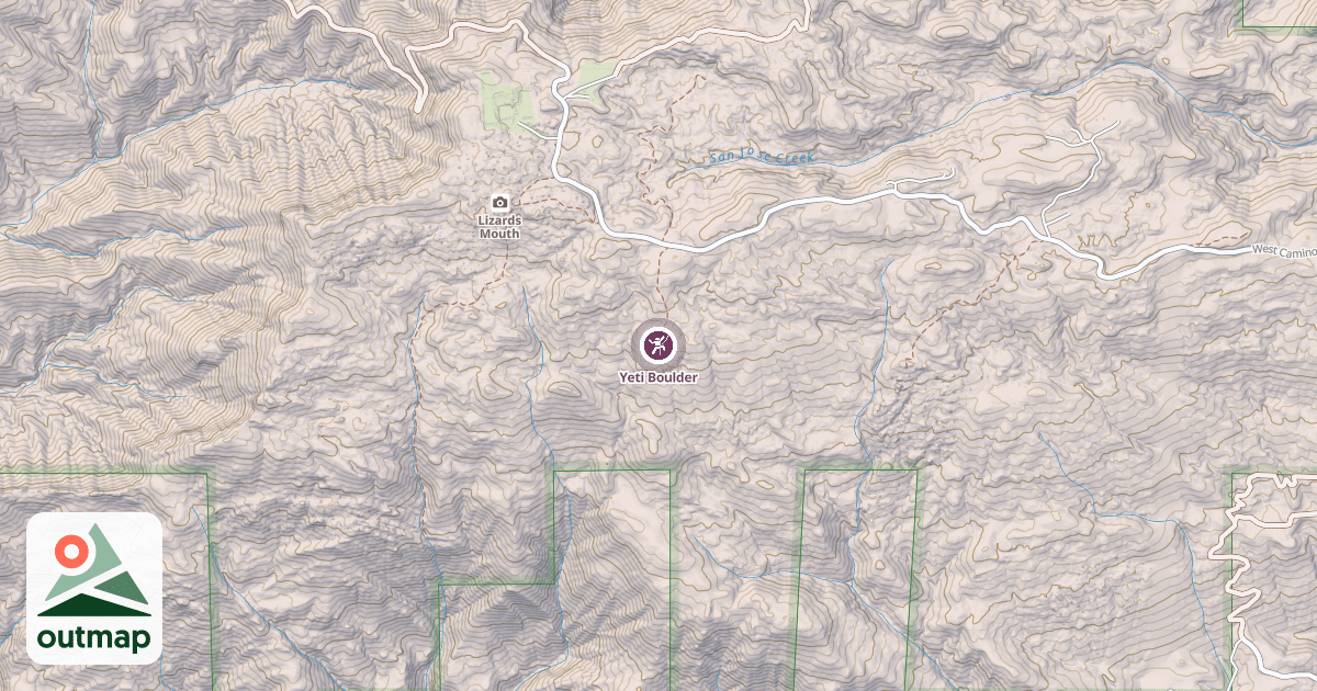 Map of Yeti Boulder