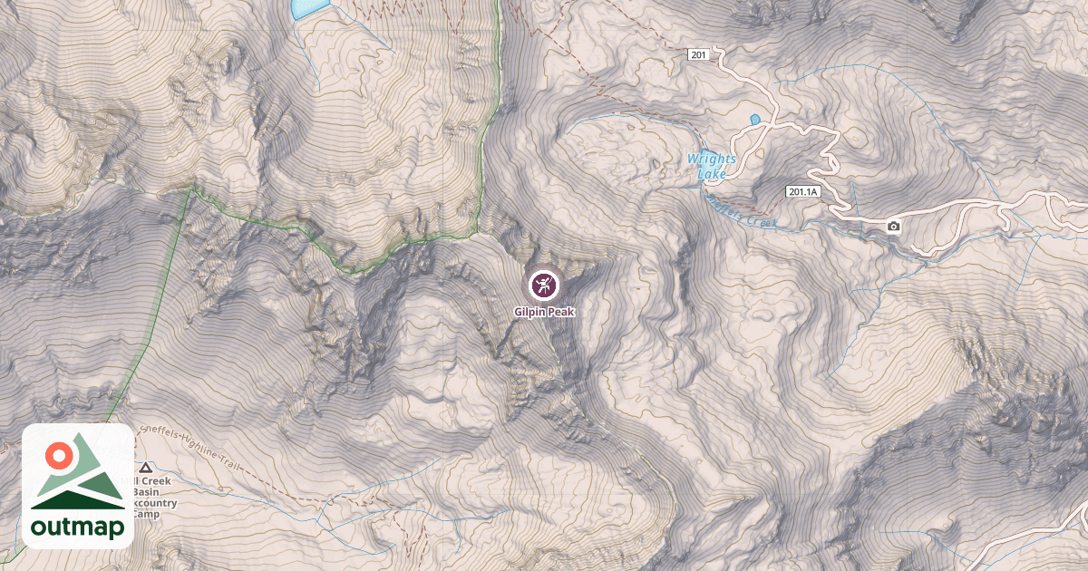 Map of Gilpin Peak