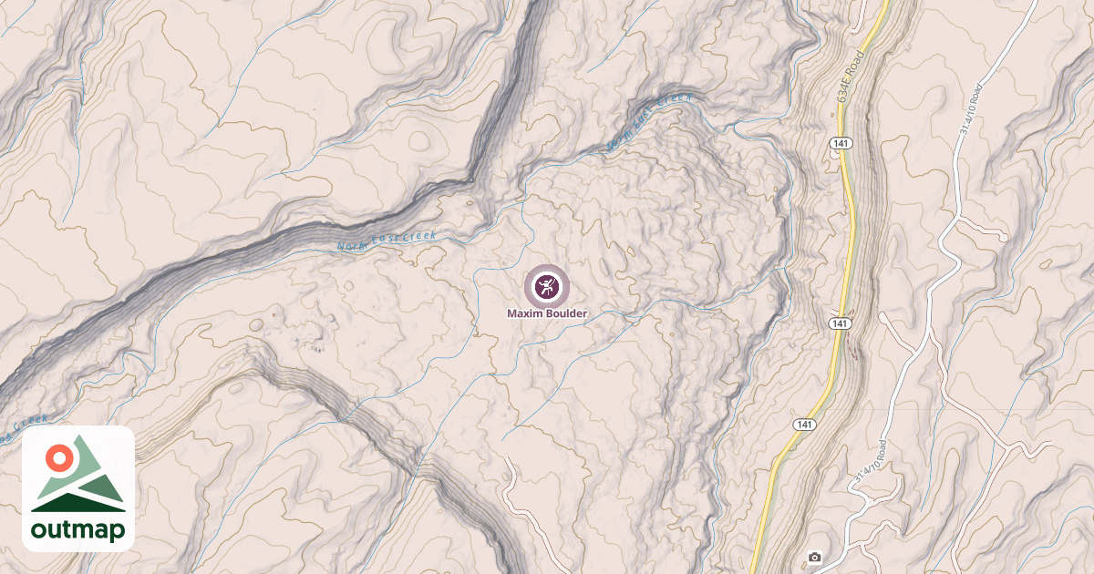 Map of Maxim Boulder