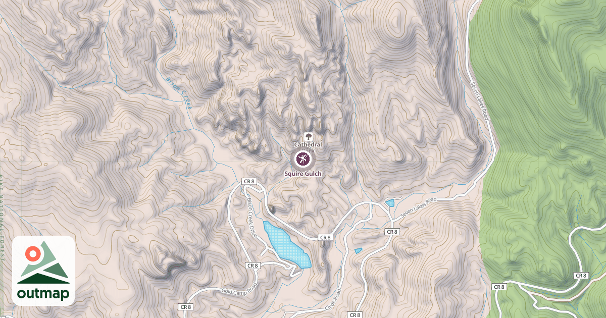 Map of Squire Gulch