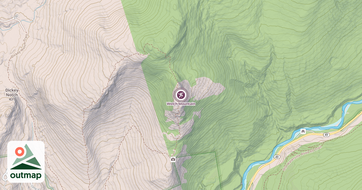 Map of Welch Mountain
