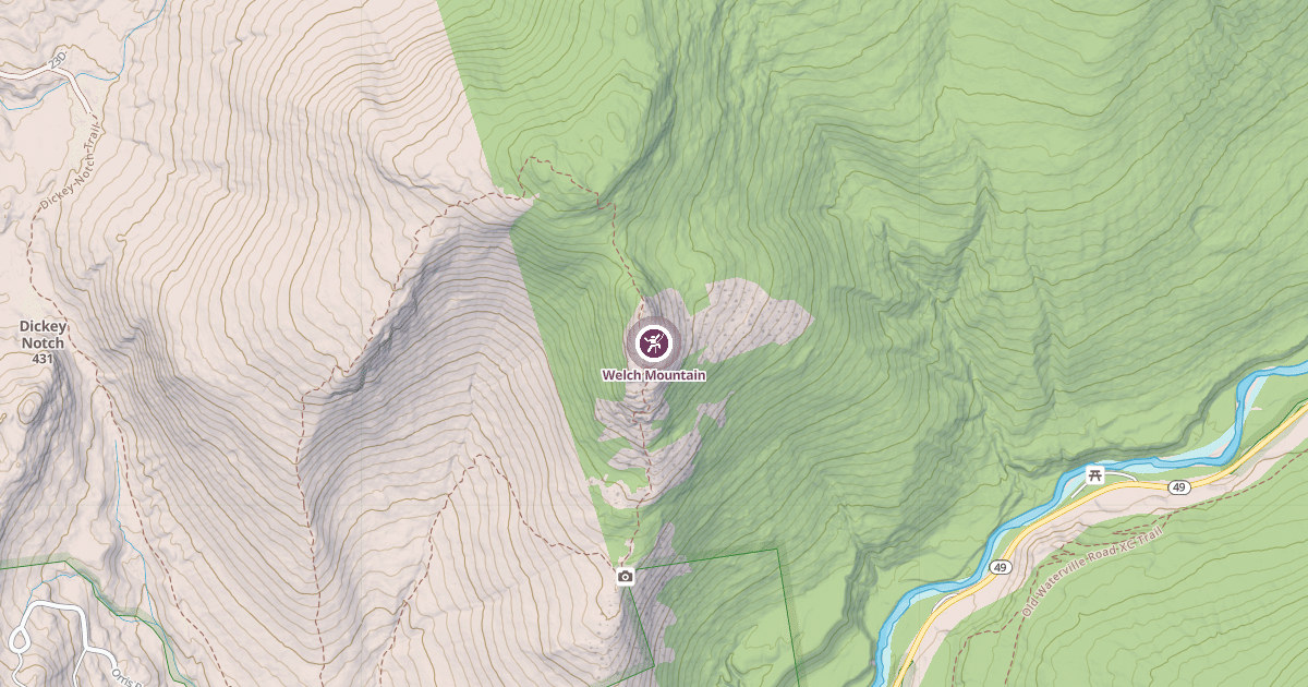Map preview of Welch Mountain